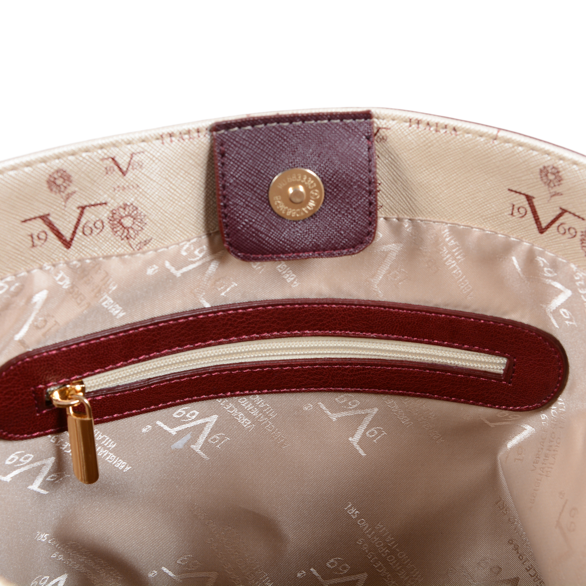 V 1969 Italia Borsa da donna Beige SALVADOR
