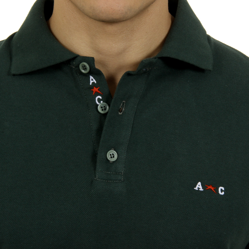 Andrew Charles Polo da uomo a maniche corte verde SEFU
