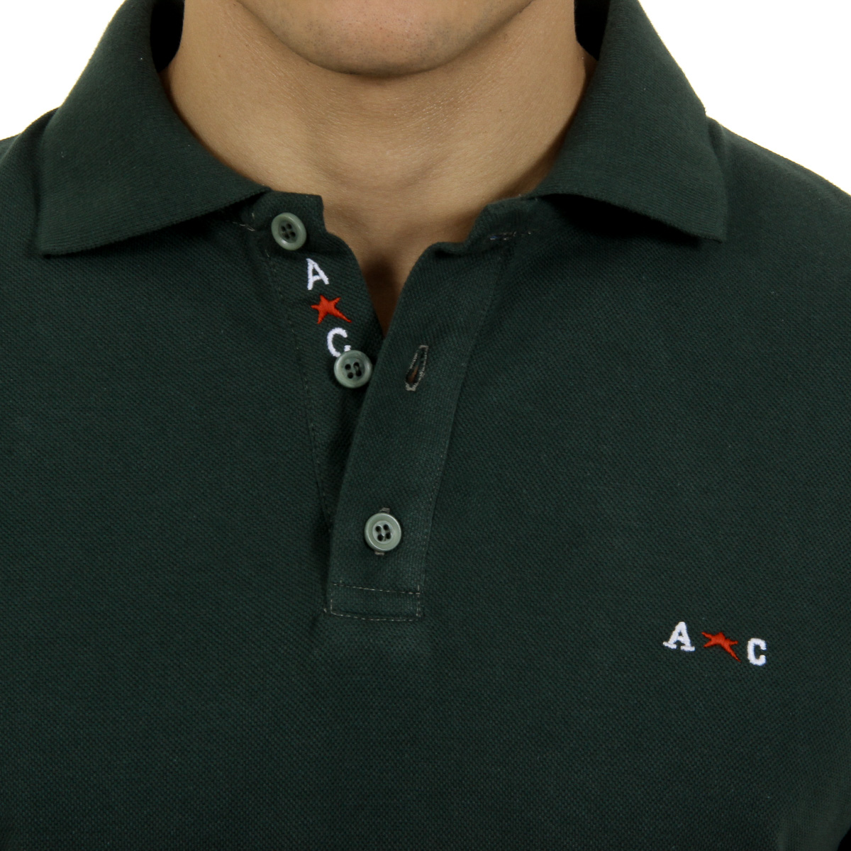 Andrew Charles Polo da uomo a maniche corte verde SEFU