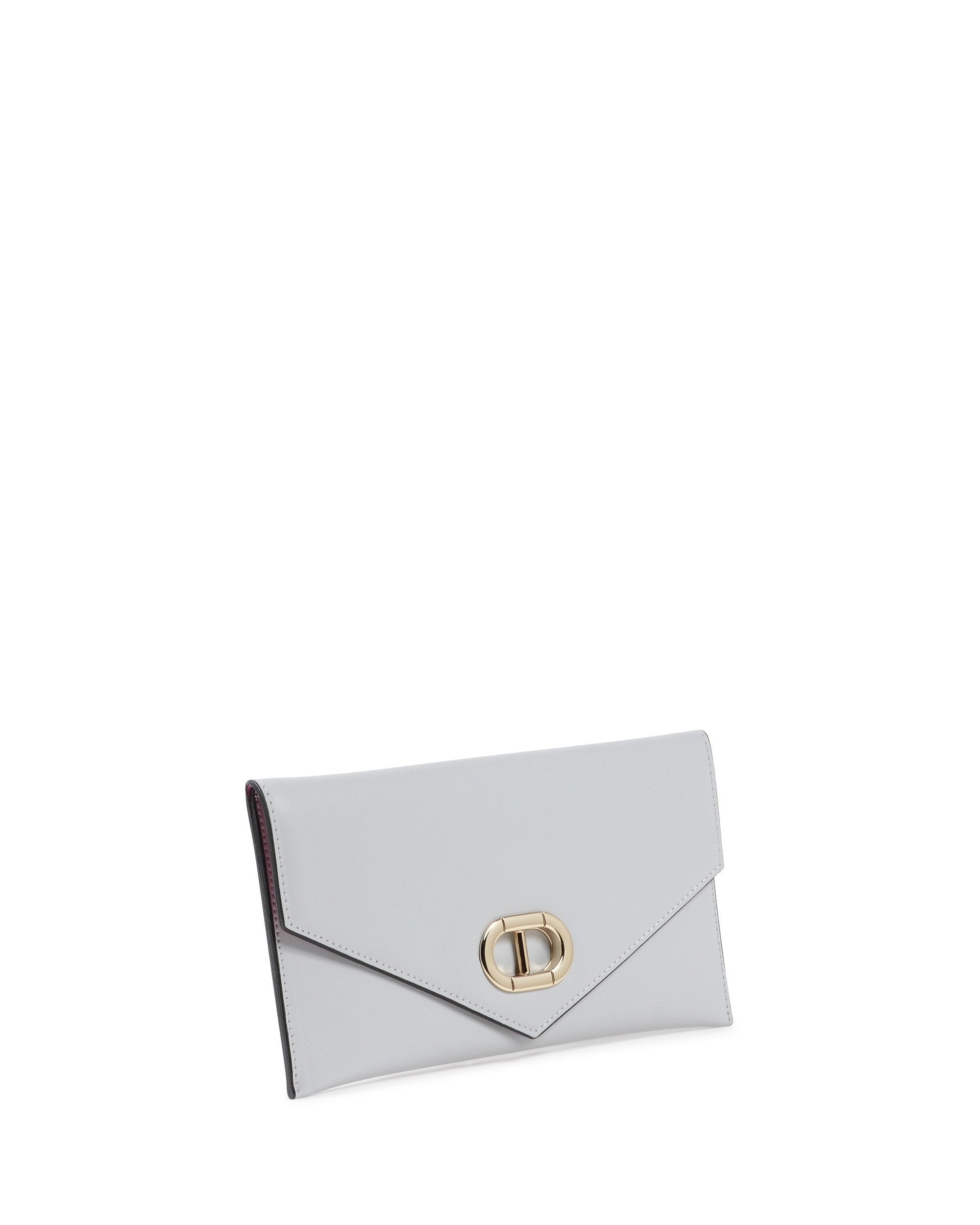 Pochette in pelle a busta - Grigio