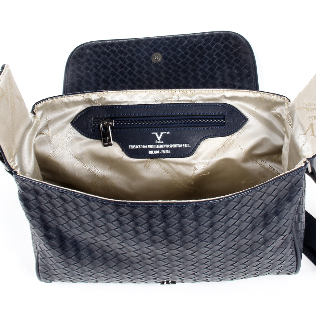 V 1969 Italia Borsa da uomo blu LEROY