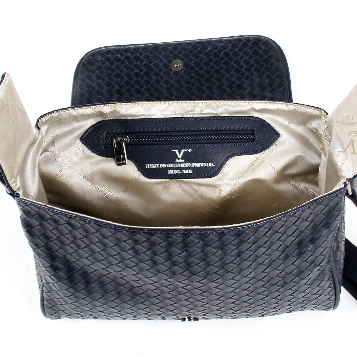 V 1969 Italia Borsa da uomo blu LEROY