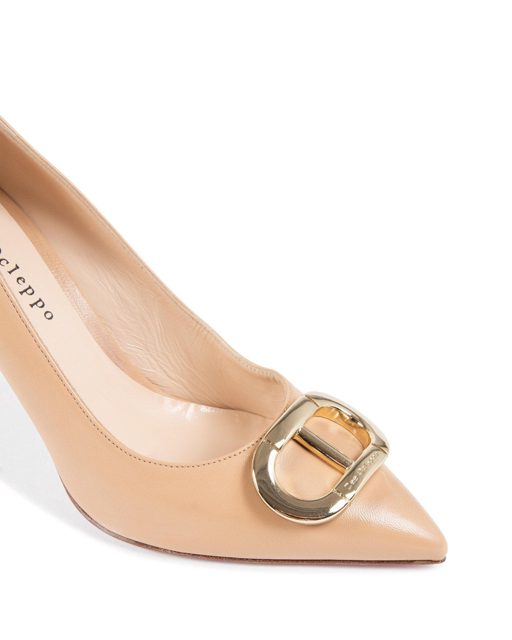 Scarpe con tacco color carne con logo Office Party