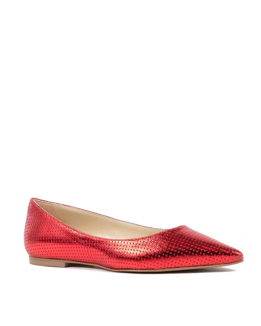 19V69 Italia Womens Ballerina LamÃ¨ Red 4747 TRAF LAM ROSSO