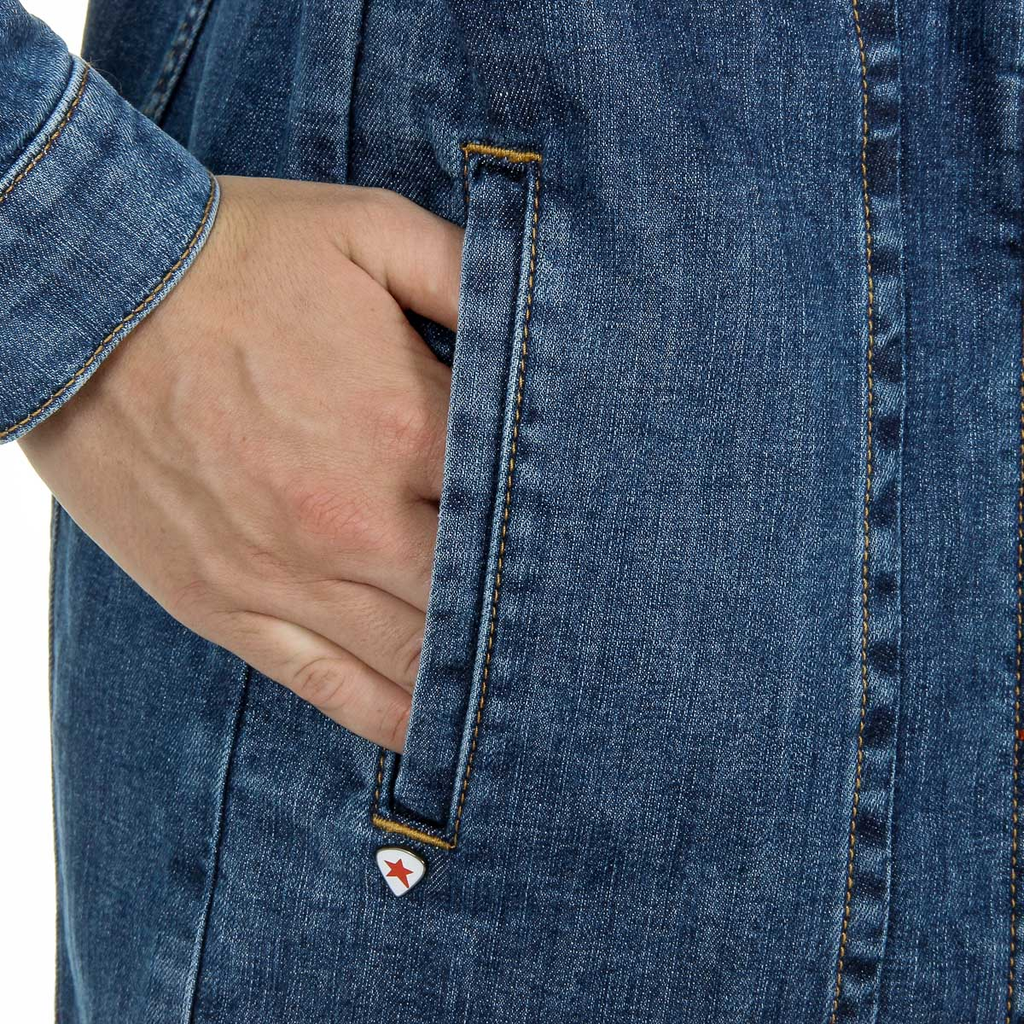 Giacca da donna Andrew Charles a maniche lunghe in denim LETIZIA
