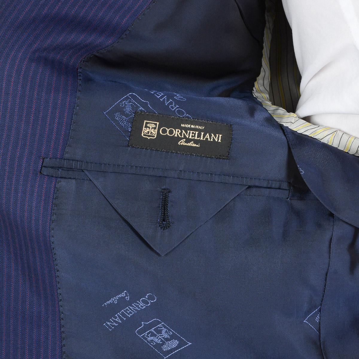 Abito da uomo Corneliani maniche lunghe blu Super 160's