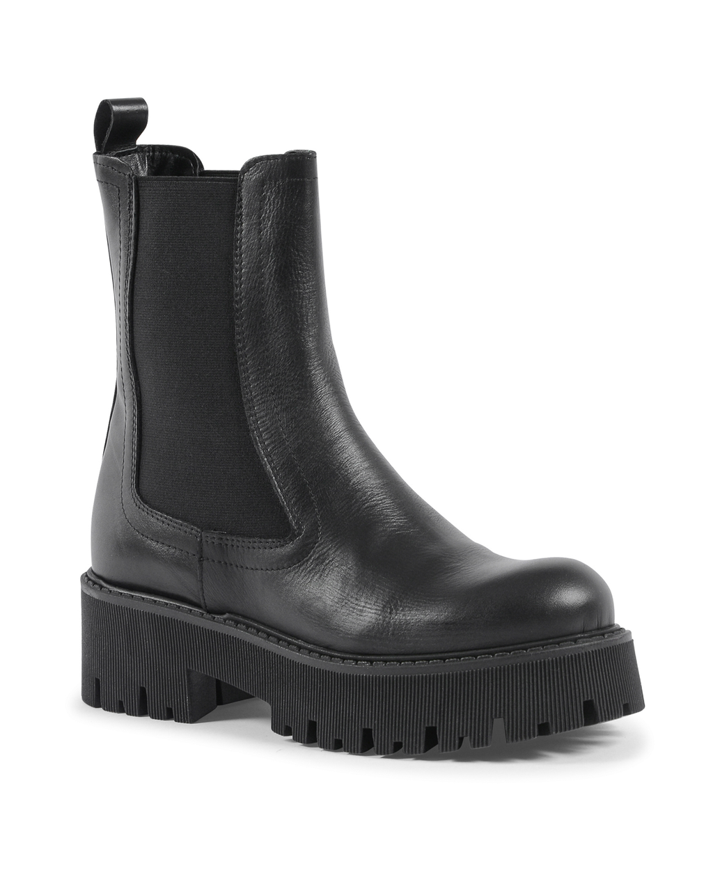 19V69 Italia Womens Short Boot Black 700-V VITELLO NERO