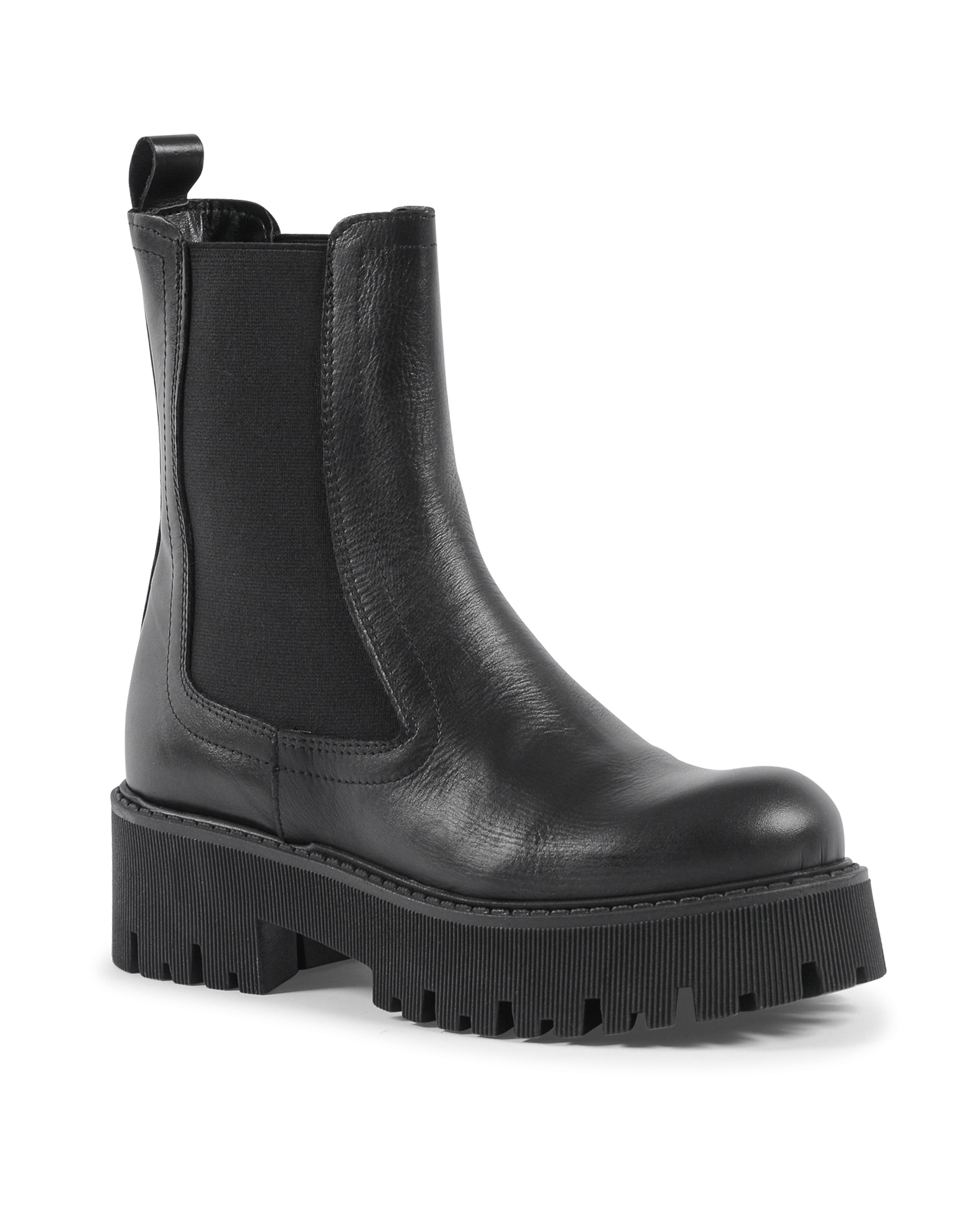 19V69 Italia Womens Short Boot Black 700-V VITELLO NERO