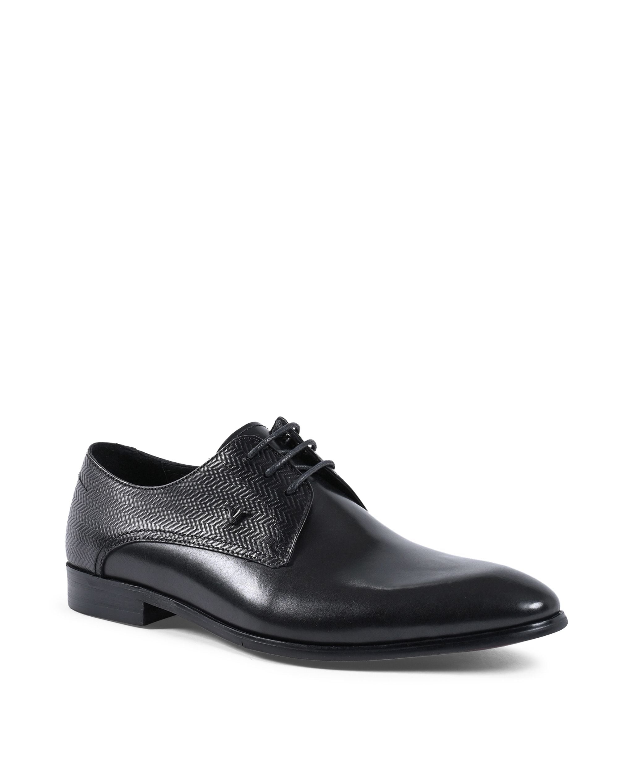 19V69 Italia Scarpe stringate da uomo nere YO 722-1-37 A NERO