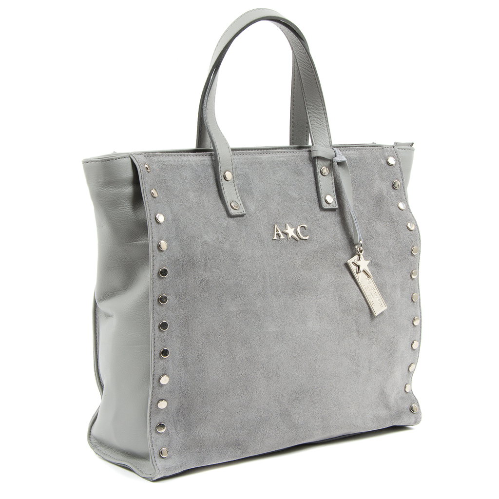 Borsa a mano da donna Andrew Charles grigia JENNER