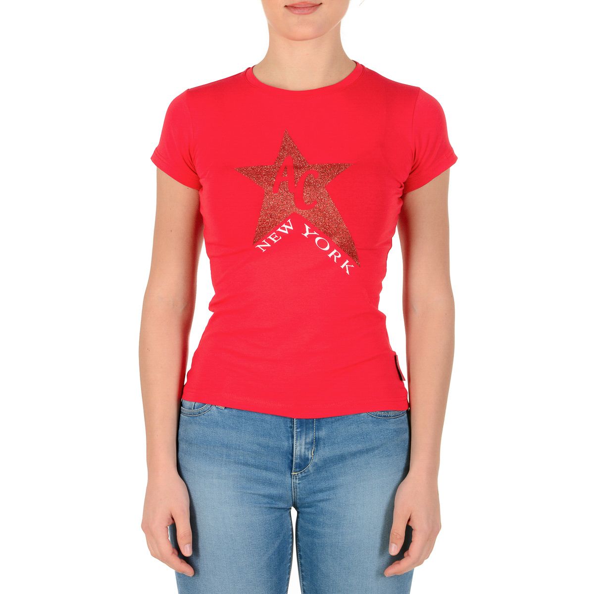 Andrew Charles By Andy Hilfiger T-shirt da donna TS501 03 1002 TARANA RED S8