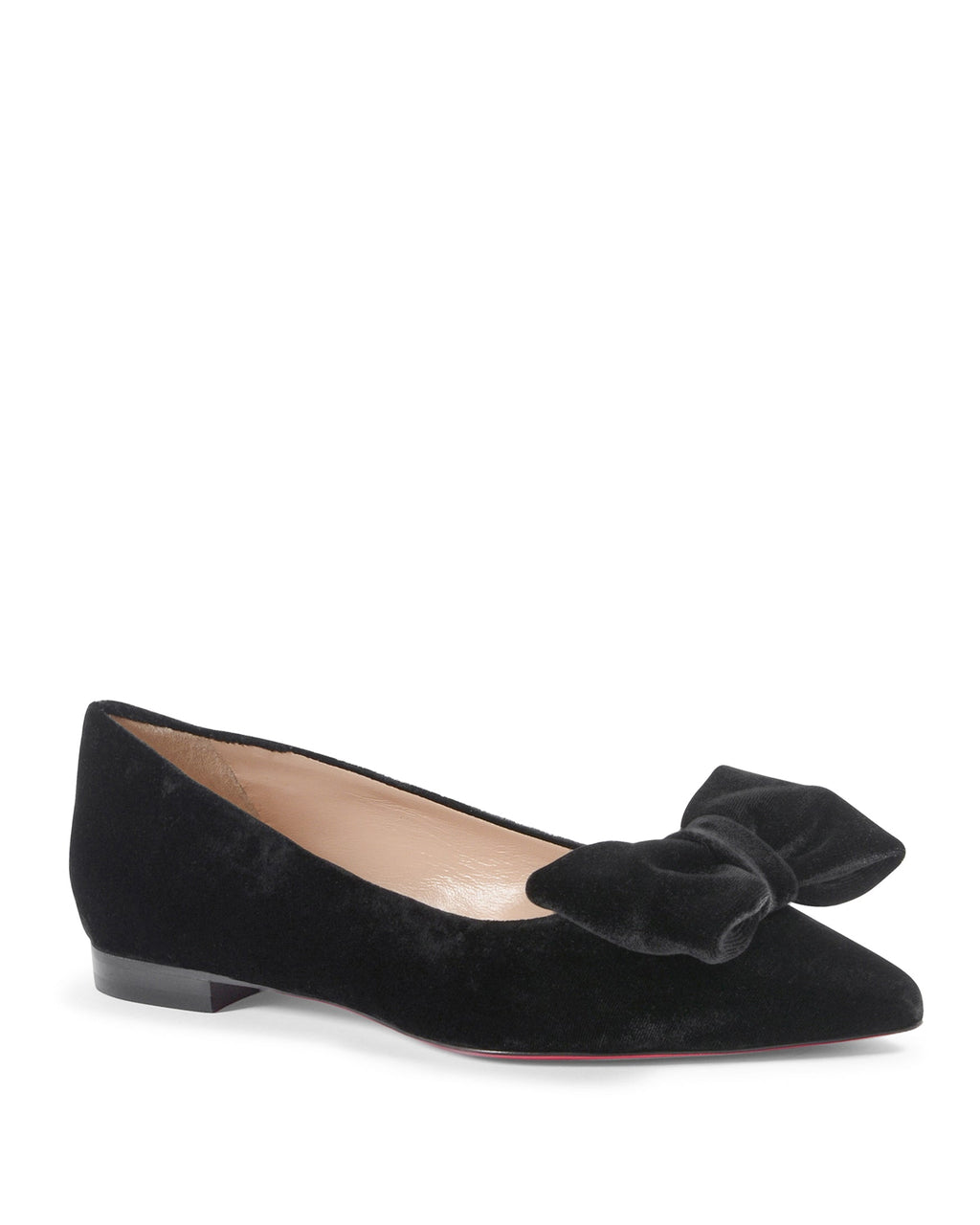 Ballerina in velluto con fiocco per bambini - Nero
