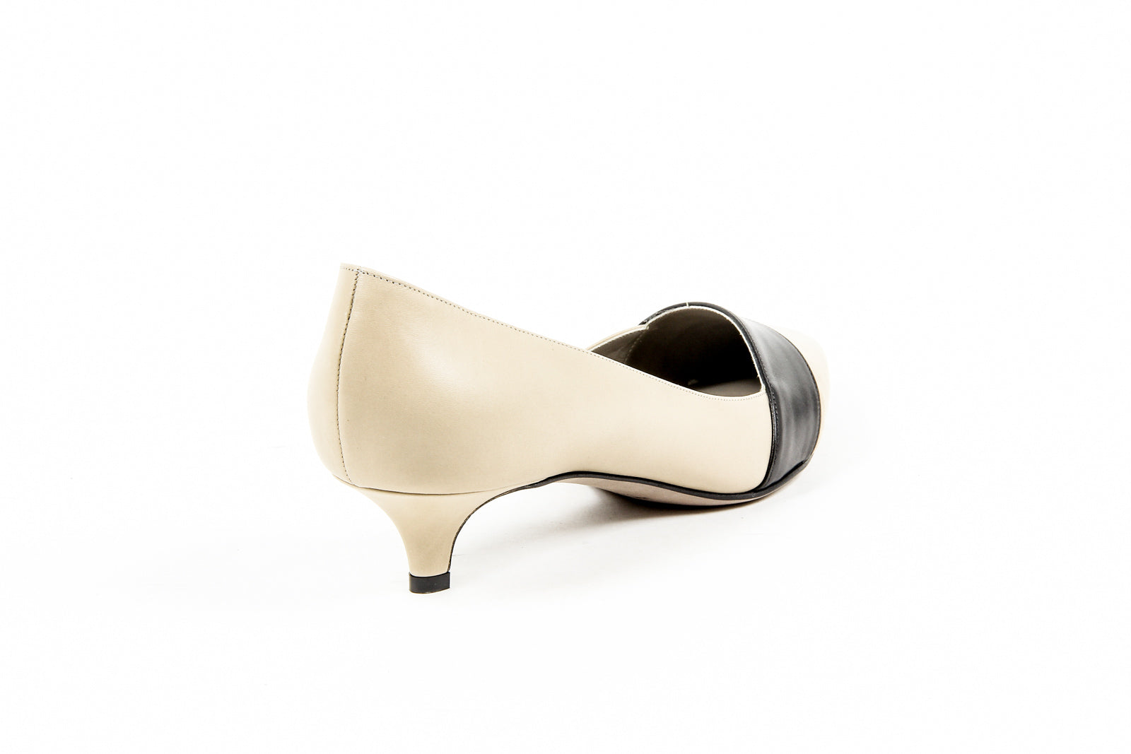 Kiton Donna Décolleté Open Side D39809 VIP 2199 BEIGE NERO