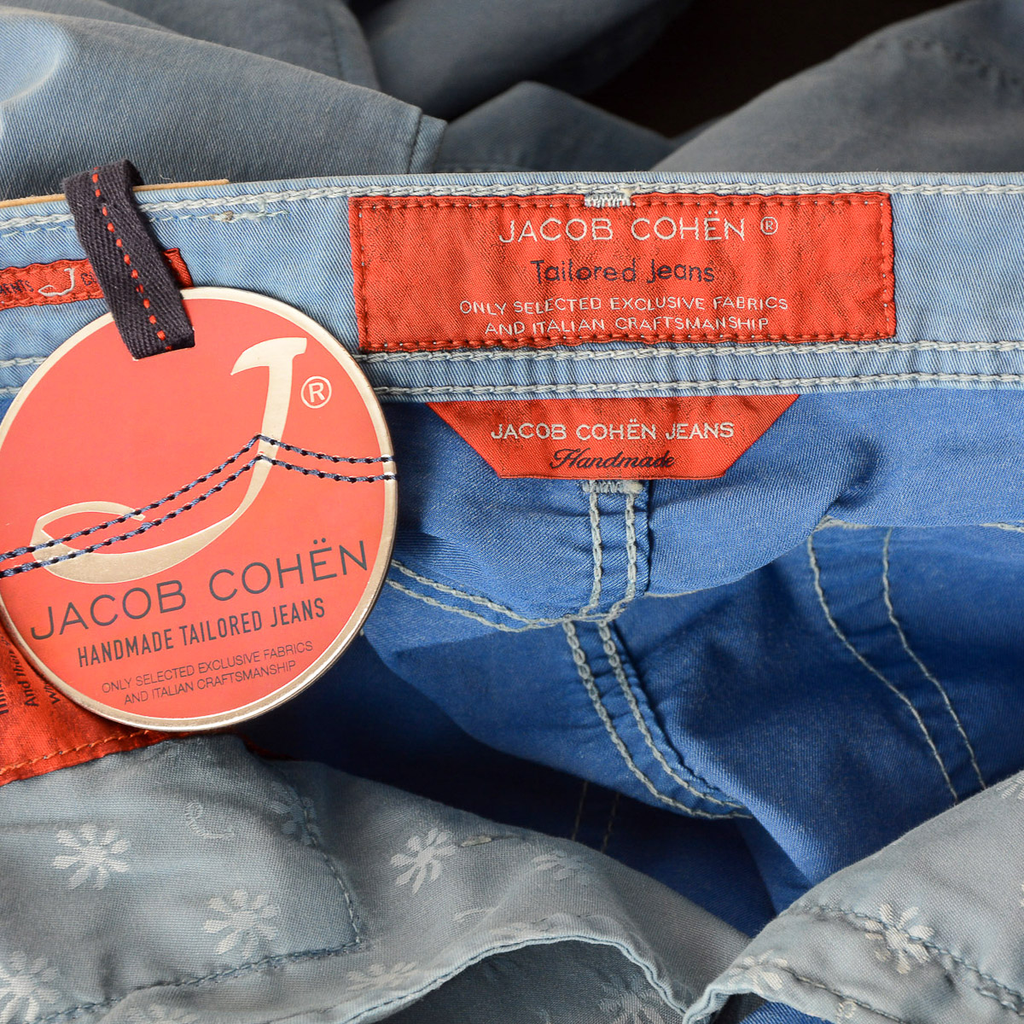Pantaloni da uomo Jacob Cohen J688 azzurro