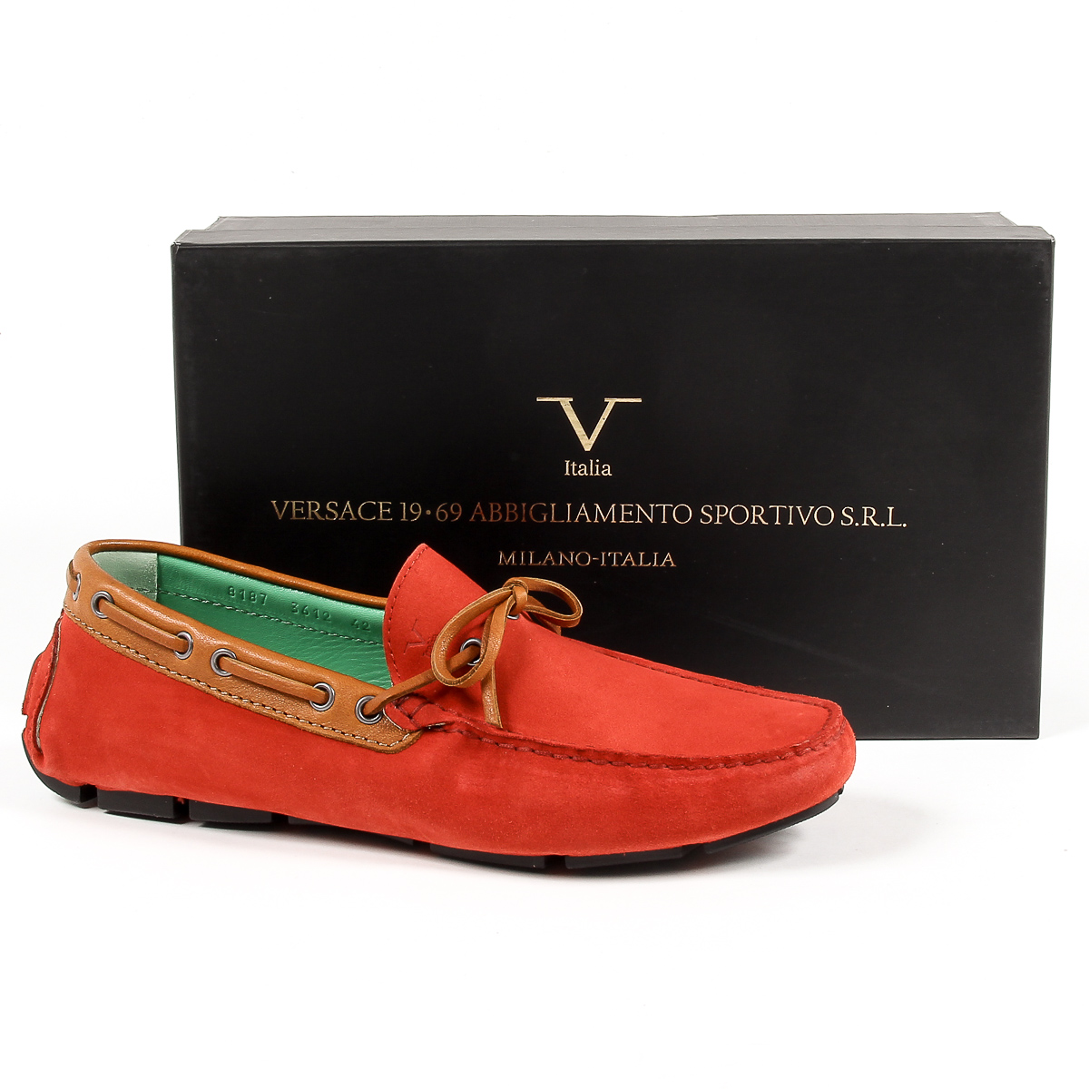 Mocassino da uomo V 1969 Italia Rosso OPACO