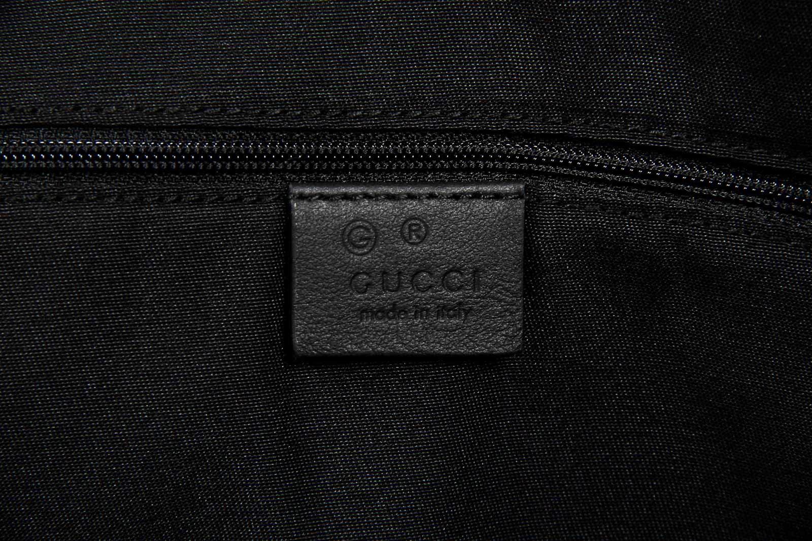 Borsa a mano Gucci da donna in pelle e bambù GG Guccissima