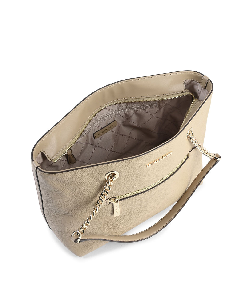 Borsa tote con catena e cerniera frontale di medie dimensioni Michael Kors 35F2GTTT2L CAMMELLO