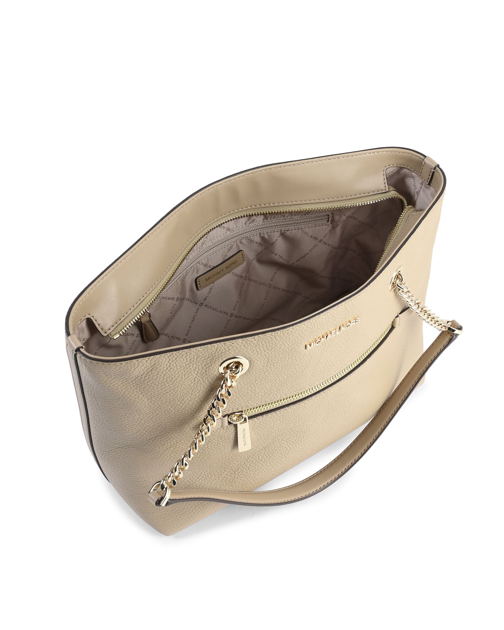 Borsa tote con catena e cerniera frontale di medie dimensioni Michael Kors 35F2GTTT2L CAMMELLO