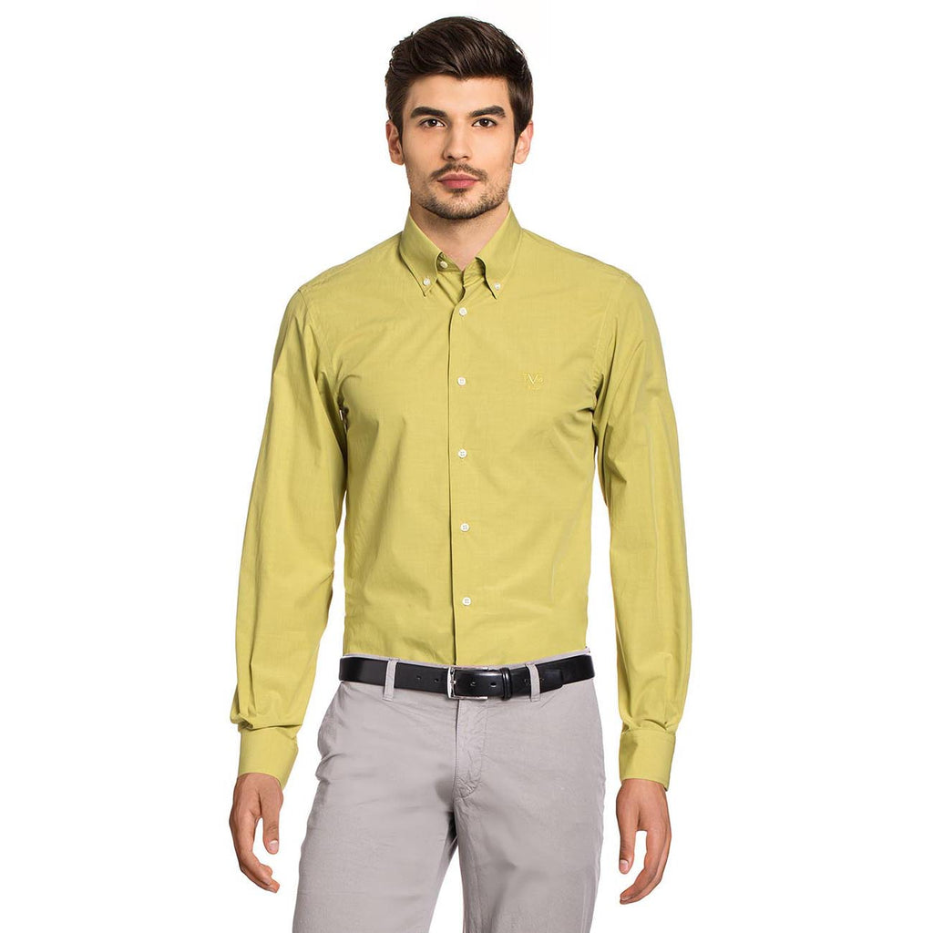Camicia da uomo slim fit con bottoni e collo alto V 1969 Italia SBD31