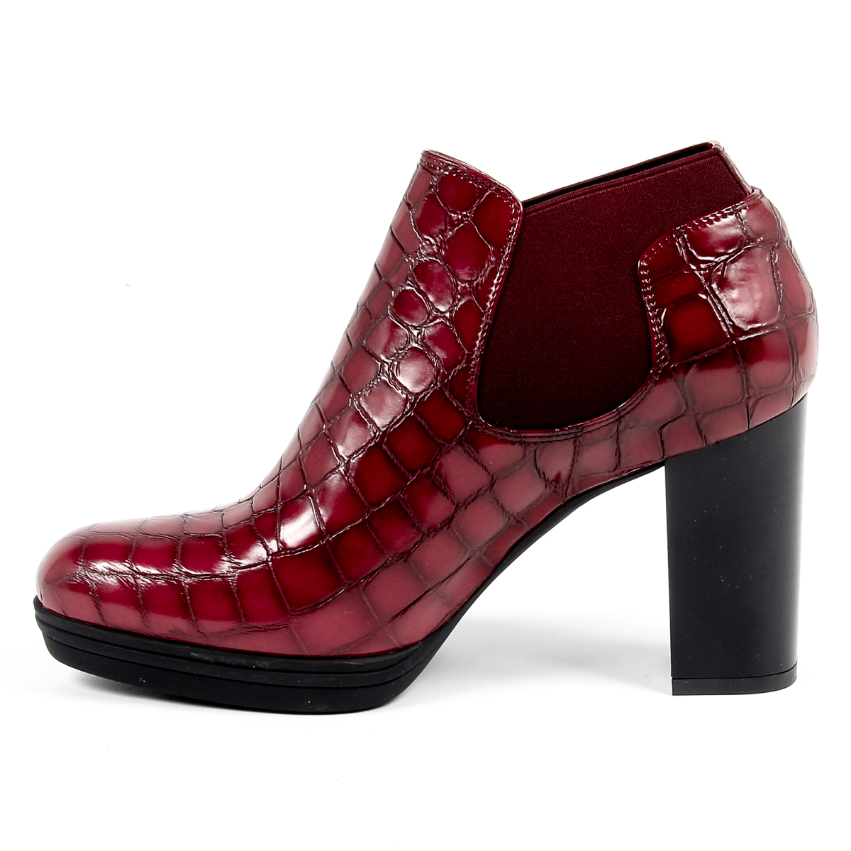 V 1969 Italia Stivaletto con tacco da donna Bordeaux GRACY