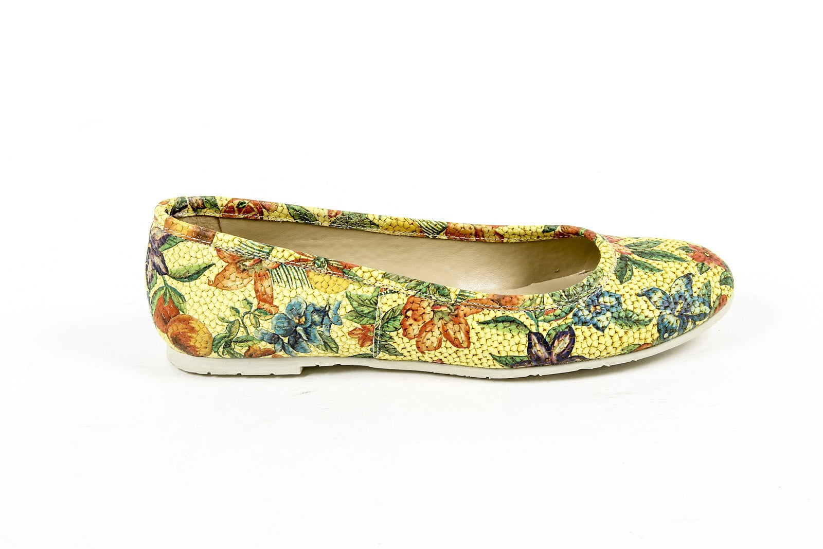 V 1969 Italia Ballerina da donna E08 FIORI GIALLO