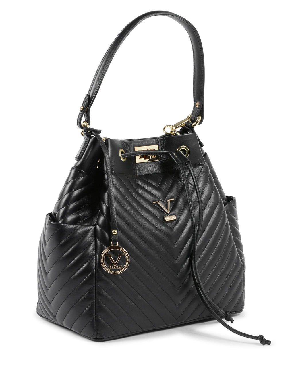 V Italia Borsa a tracolla da donna nera BH10272 52 SAUVAGE NERO