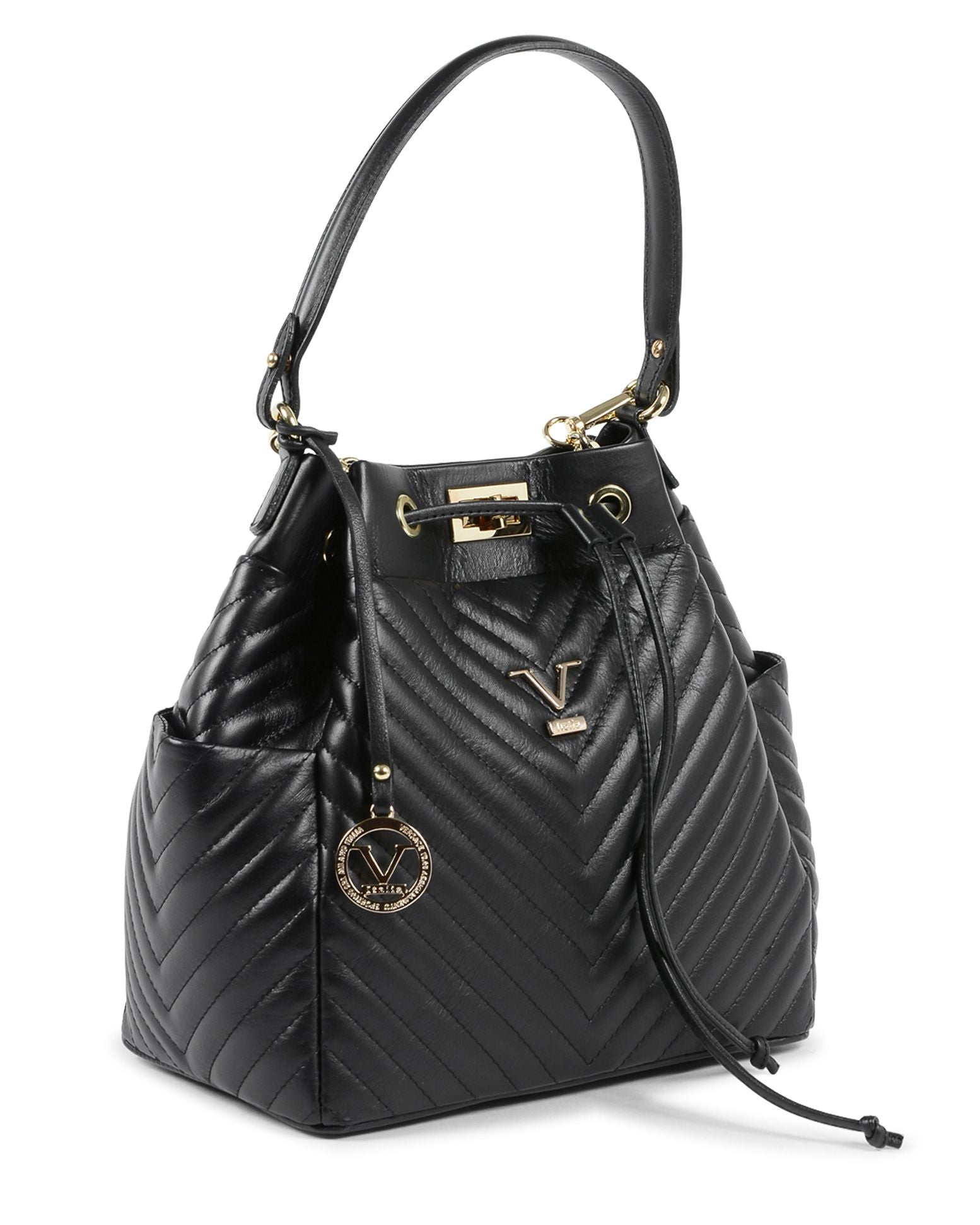 V Italia Borsa a tracolla da donna nera BH10272 52 SAUVAGE NERO