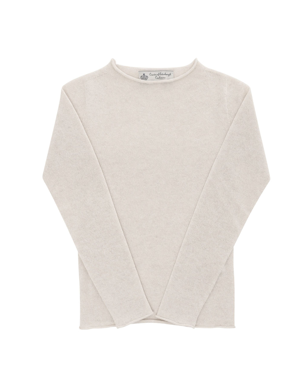 Maglione da donna con scollo a barca in cashmere Crown of Edinburgh COE 007 SAND