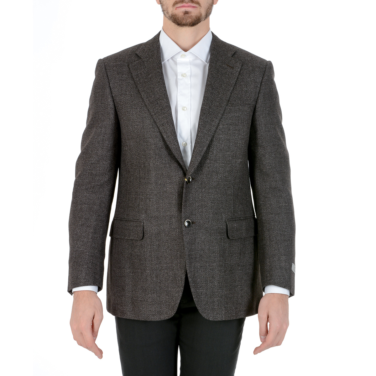 Giacca da uomo Canali maniche lunghe grigio scuro