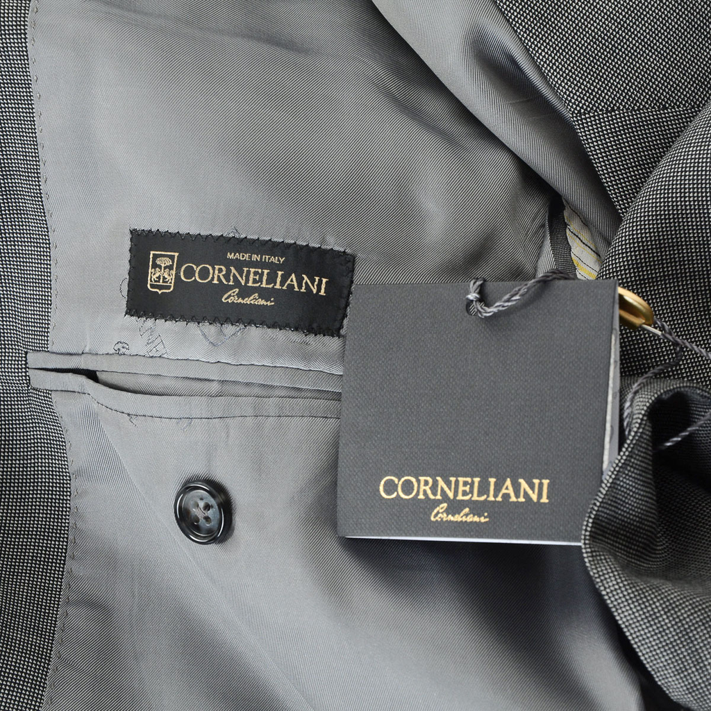 Abito da uomo Corneliani a maniche lunghe grigio Super 110's