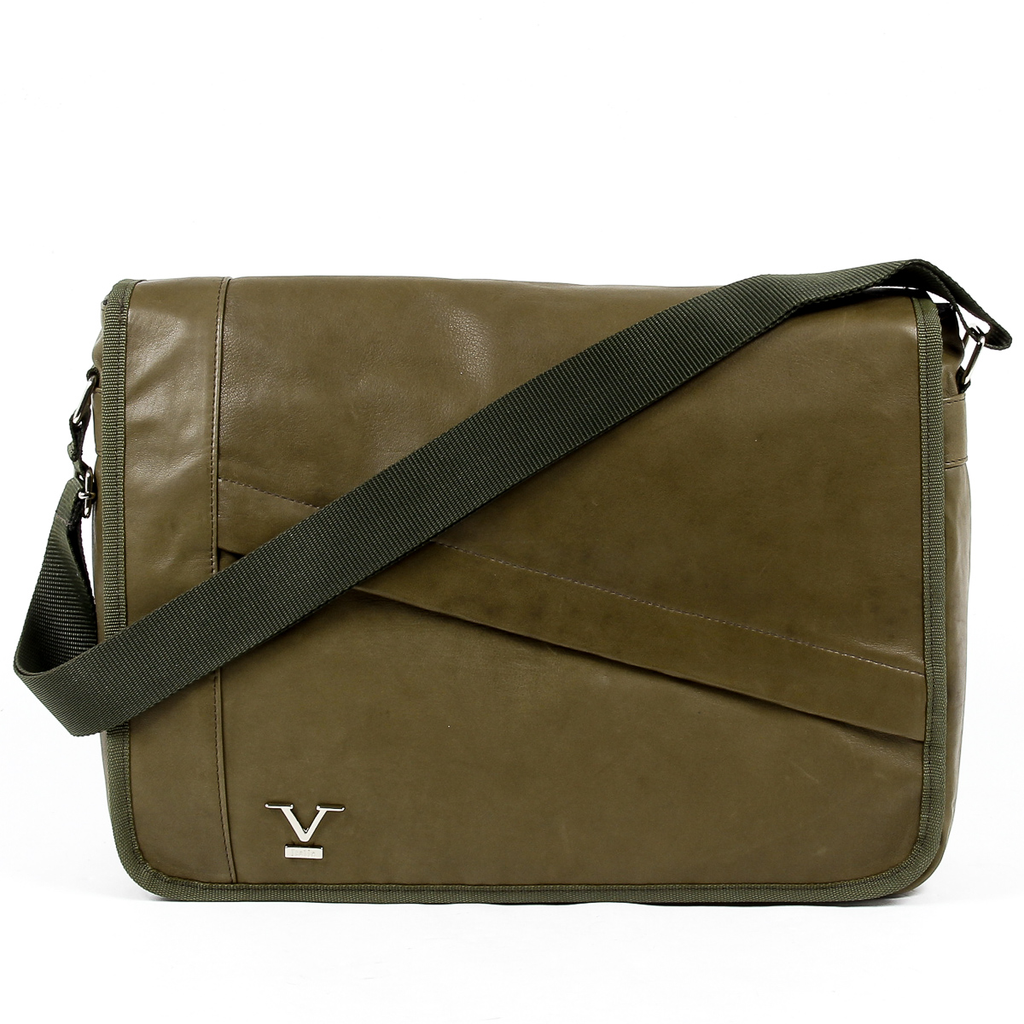 V 1969 Italia Borsa da uomo verde scuro MOSCA