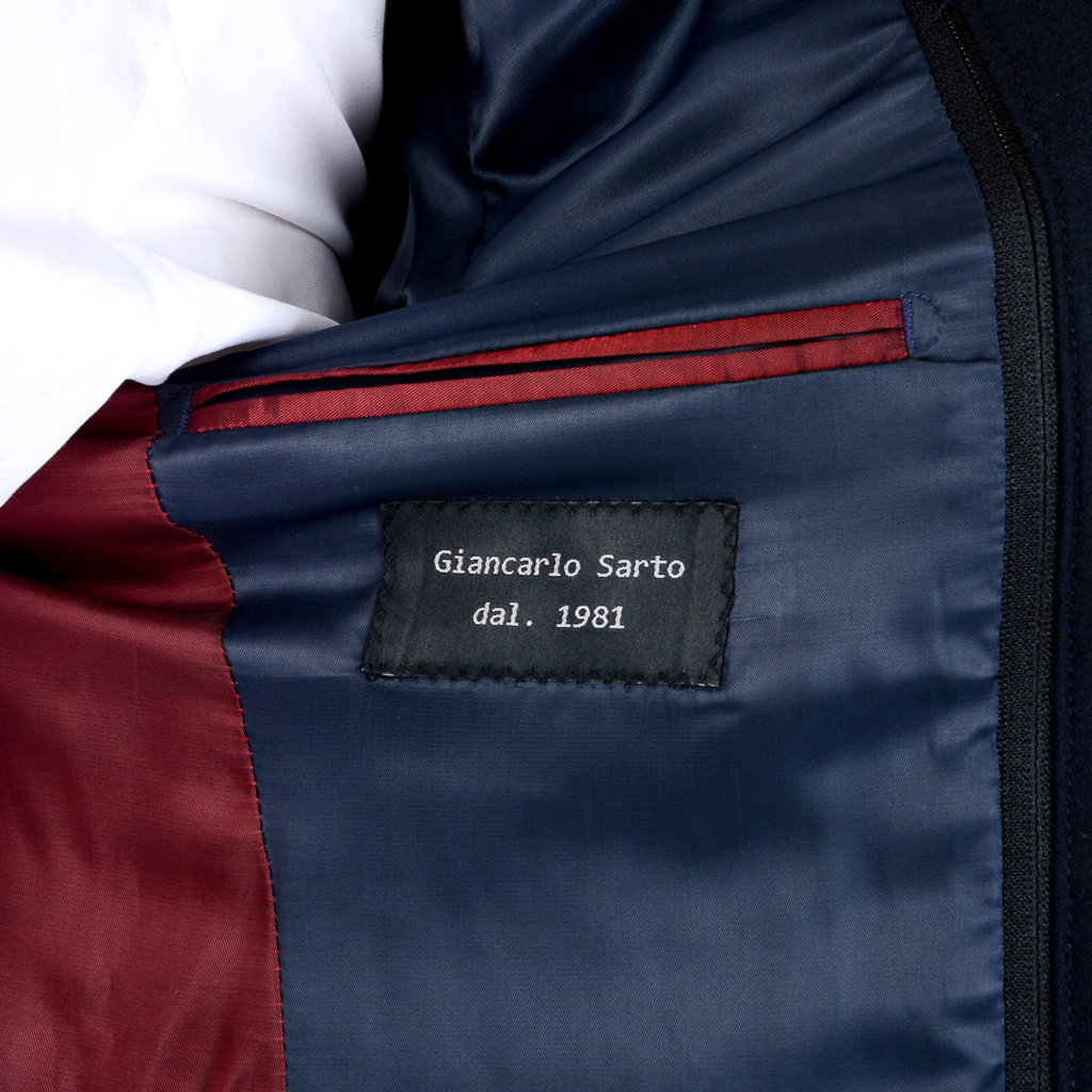 Giacca da uomo Giancarlo Sarto maniche lunghe blu scuro