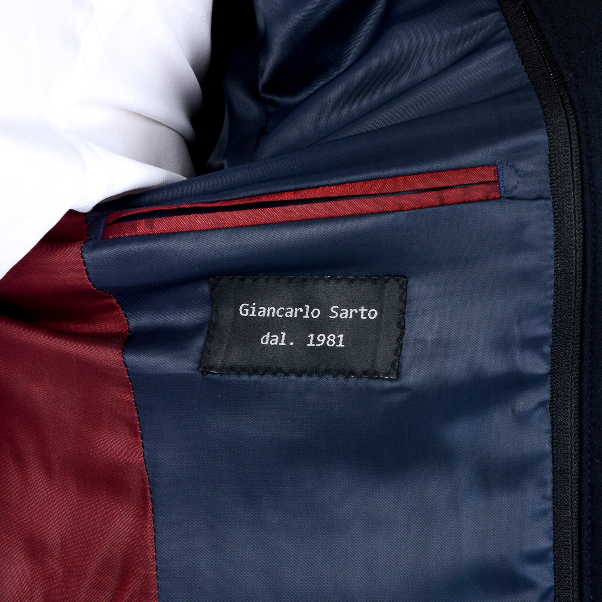 Giacca da uomo Giancarlo Sarto maniche lunghe blu scuro