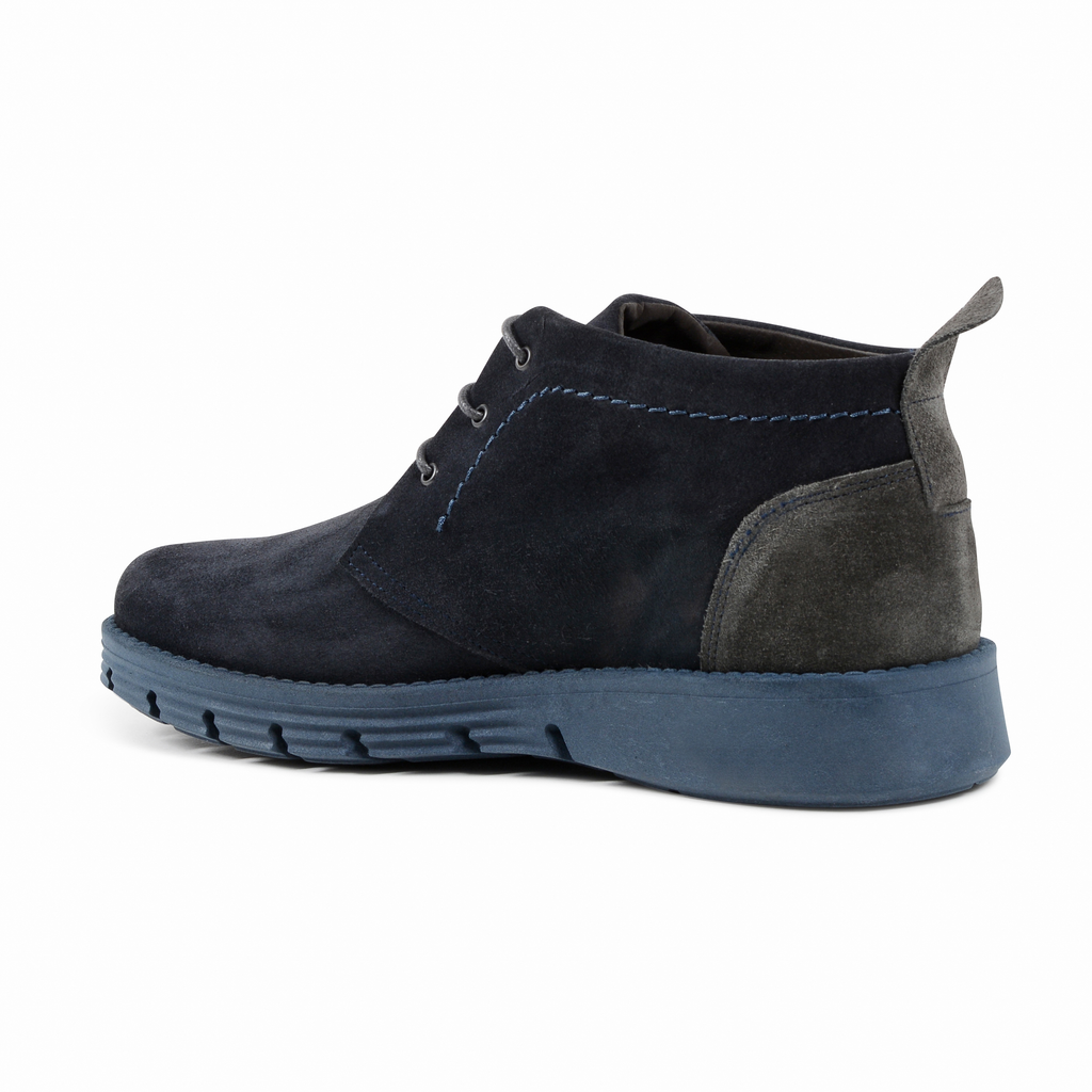 Stivaletto Uomo 19V69 Italia Blu Grigio 930 CAMOSCIO BLU GRIGIO