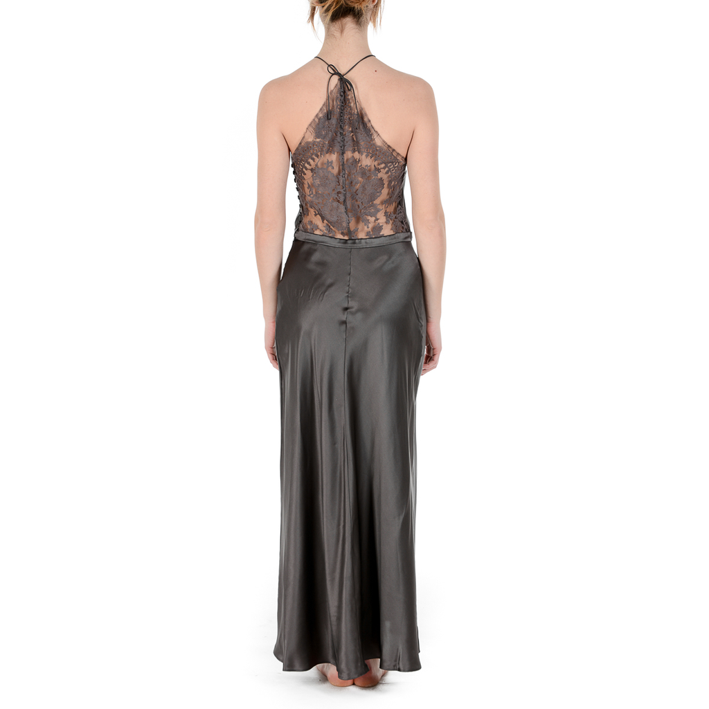 La Perla Top Camicia da notte da donna grigio scuro