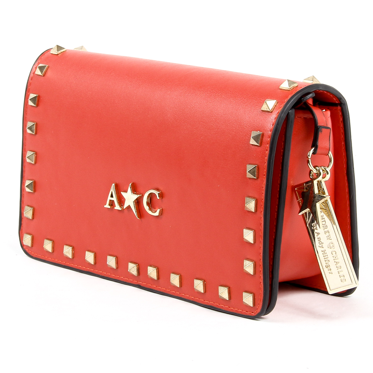 Borsa a mano da donna Andrew Charles rossa PAIGE
