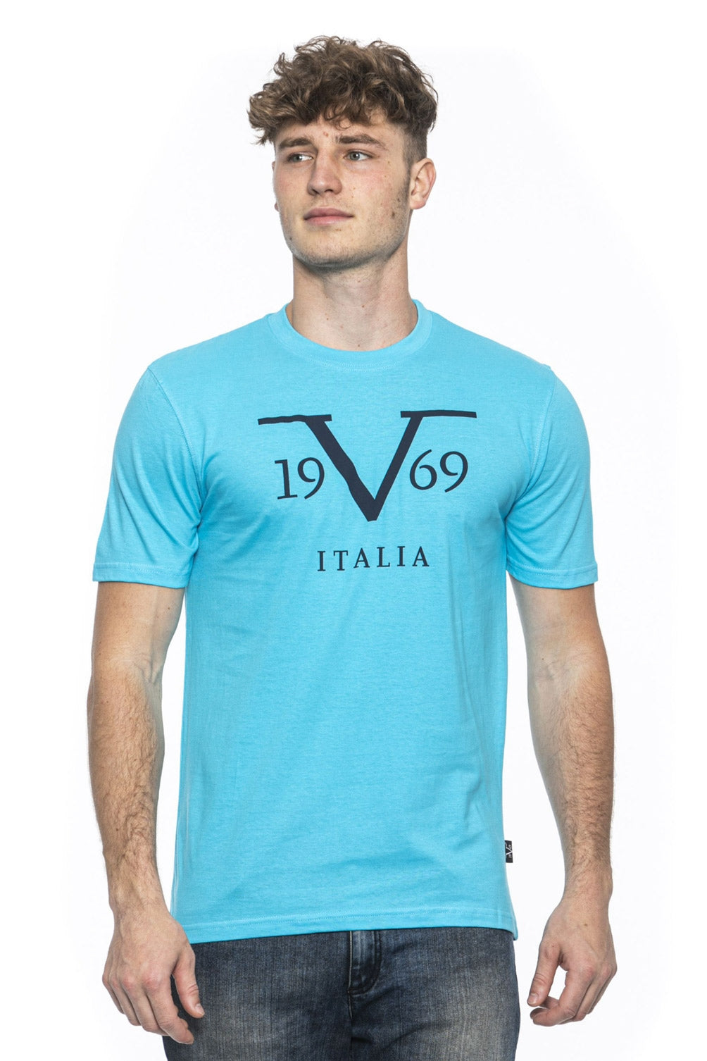 19V69 Italia T-Shirt Uomo Azzurro RAYAN TURCHESE