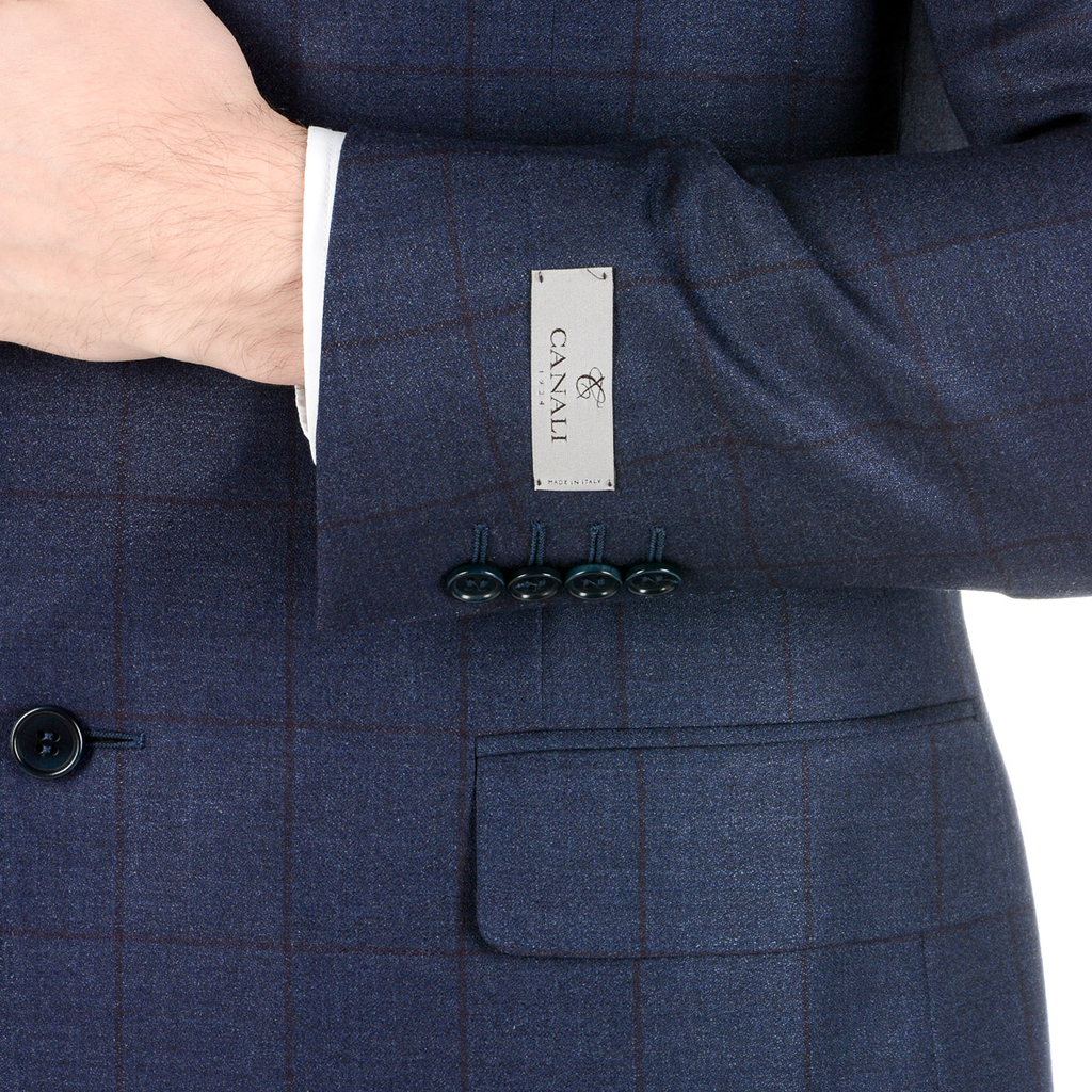 Abito da uomo Canali maniche lunghe blu scuro
