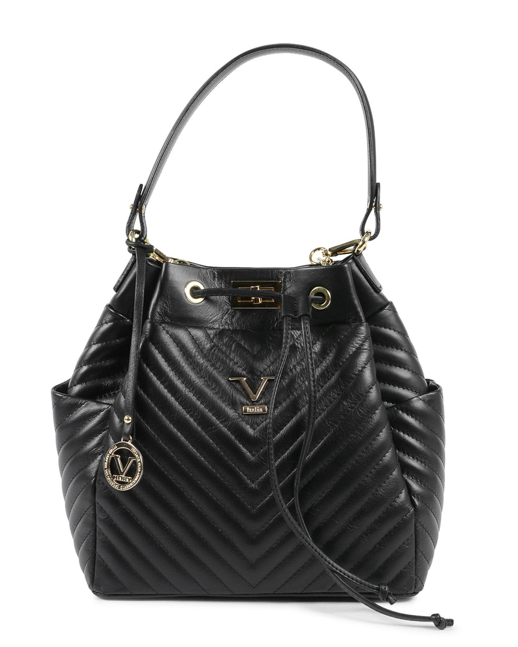 V Italia Borsa a tracolla da donna nera BH10272 52 SAUVAGE NERO