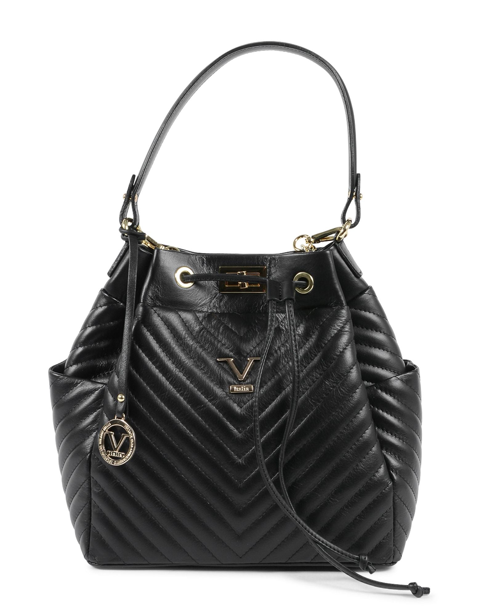 V Italia Borsa a tracolla da donna nera BH10272 52 SAUVAGE NERO