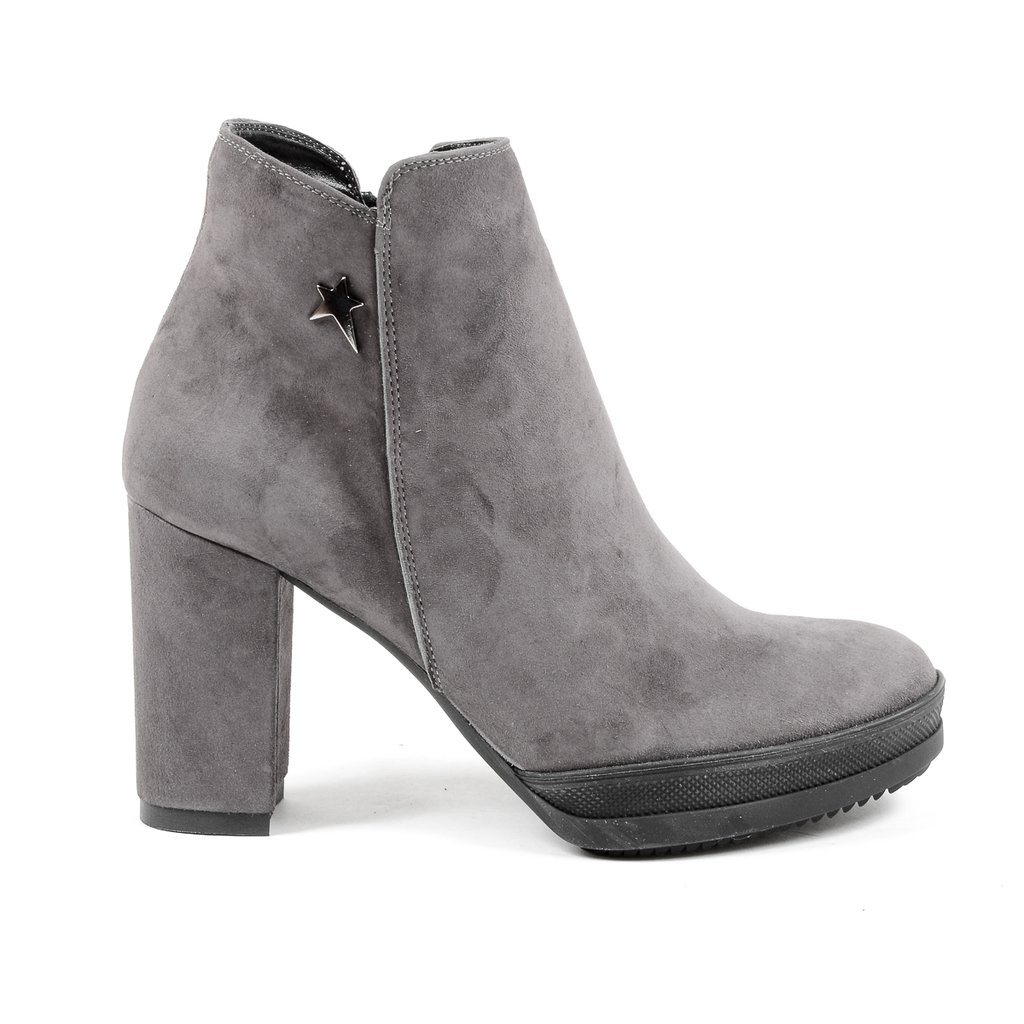 Stivaletti con tacco da donna Andrew Charles, grigi SHERYL
