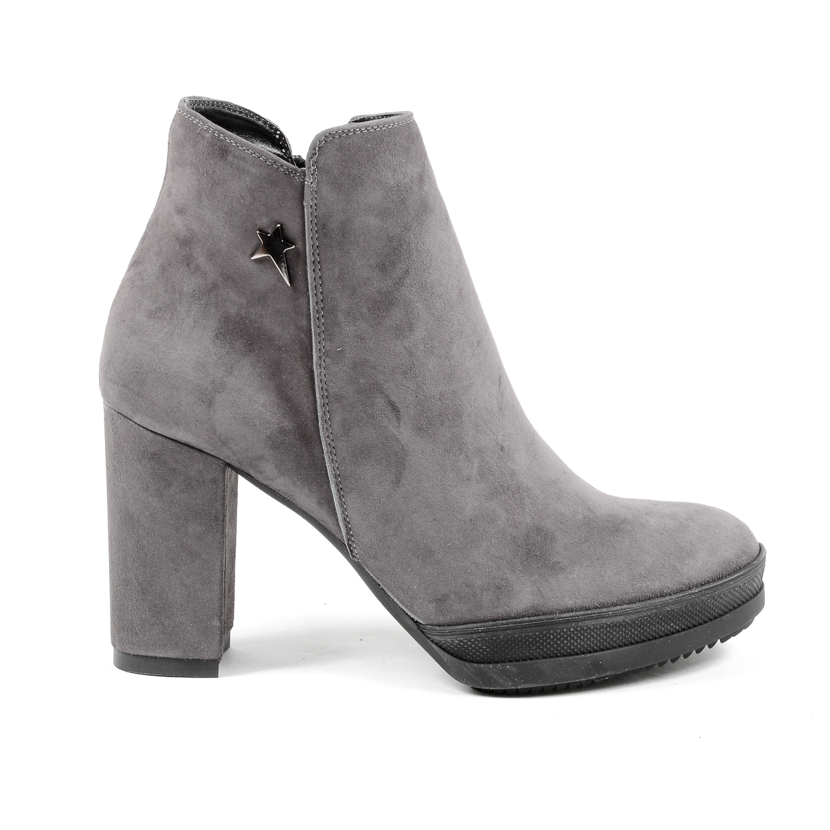 Stivaletti con tacco da donna Andrew Charles, grigi SHERYL