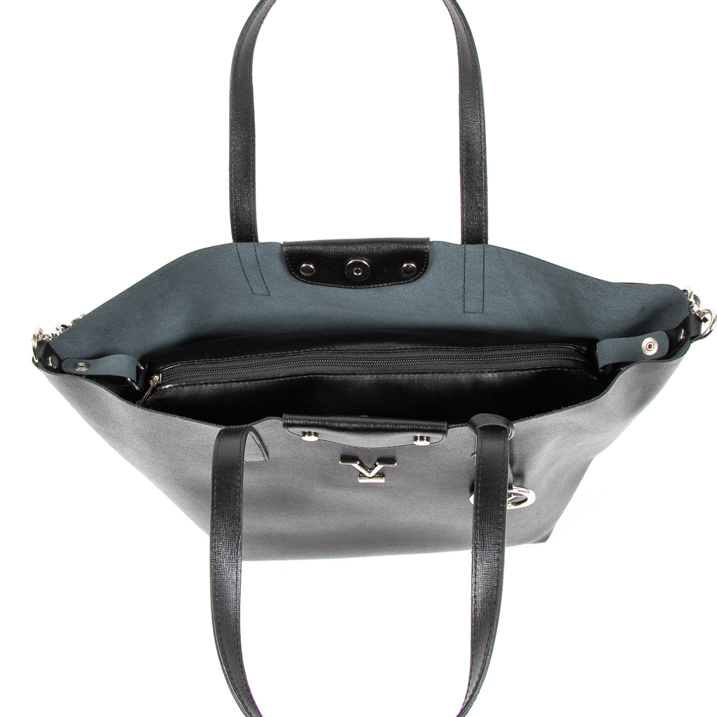 V 1969 Italia Borsa da donna nera JERSEY