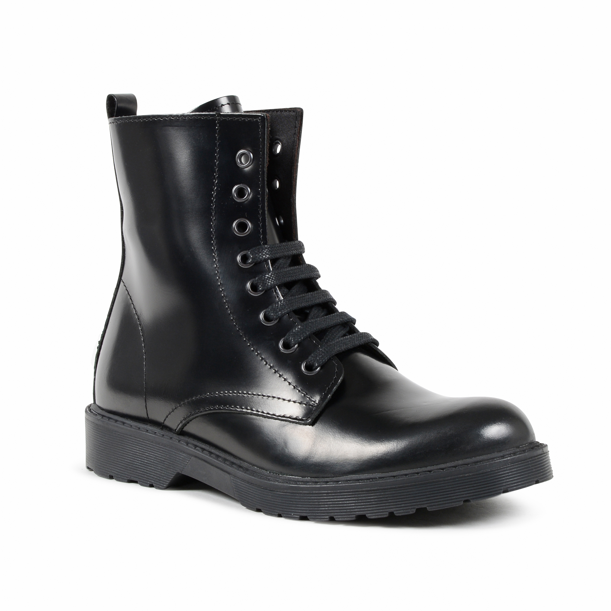19V69 Italia Womens Ankle Boot Black 014 ABRASIVATO NERO