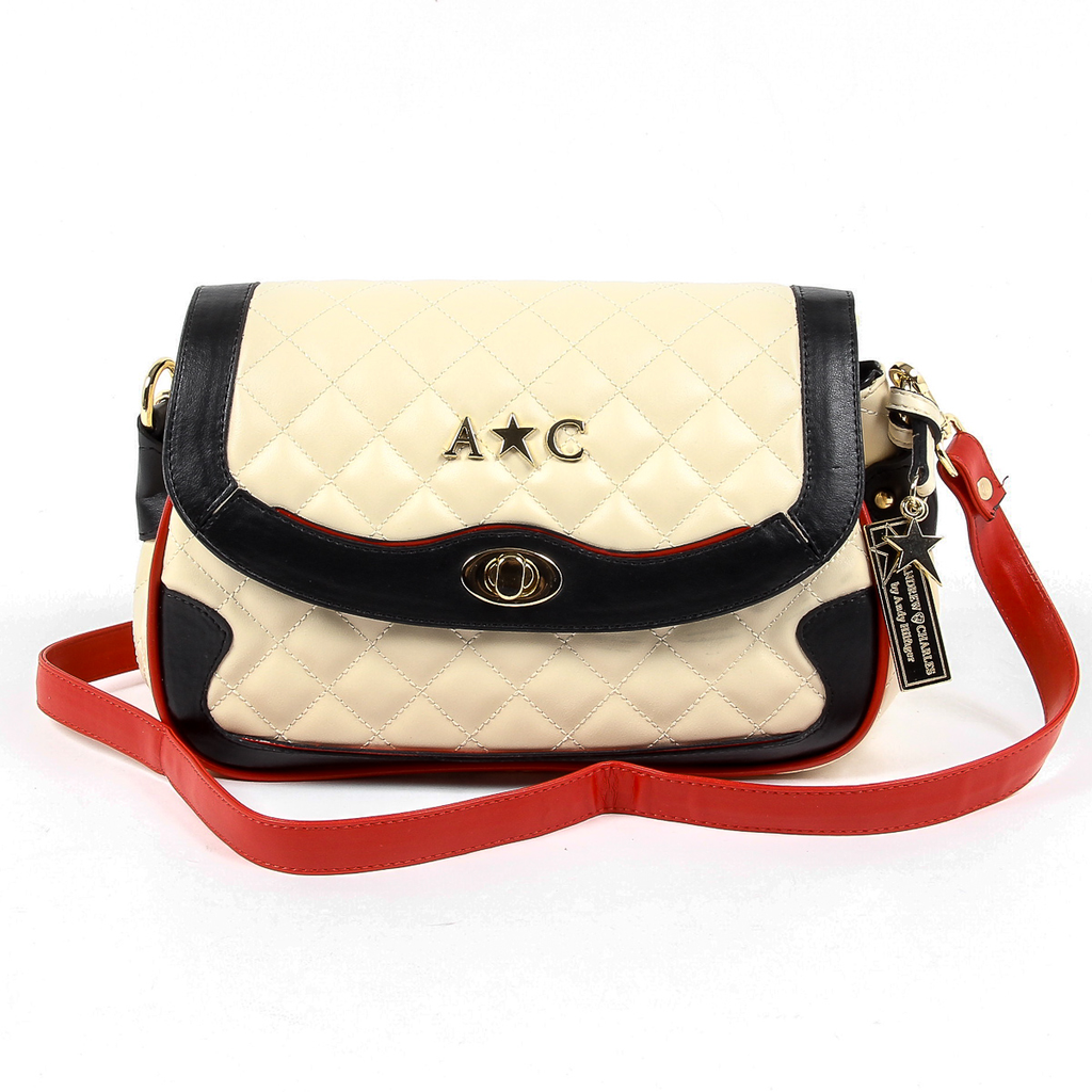 Borsa a mano da donna Andrew Charles Beige DOMINIQUE