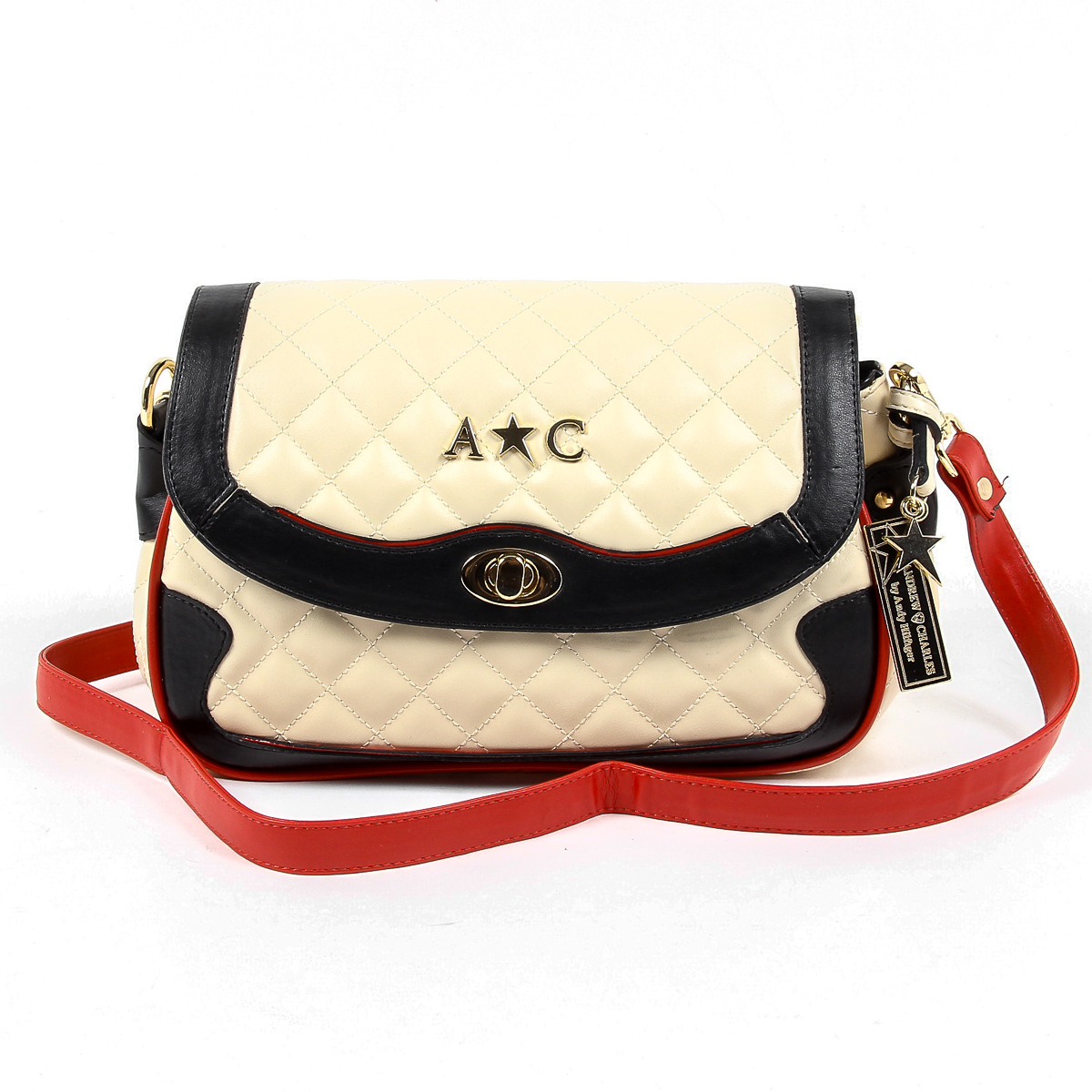 Borsa a mano da donna Andrew Charles Beige DOMINIQUE