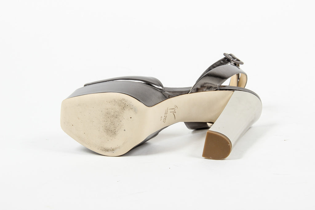 Giuseppe Zanotti Sandalo con cinturino alla caviglia da donna E60118 LAVINIA 100 PL MT SHOOTING ANTRACITE