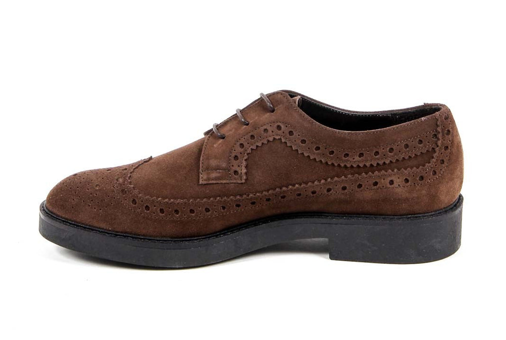 V 1969 Italia Scarpa Brogue da Donna B1670 VELOUR MARRONE