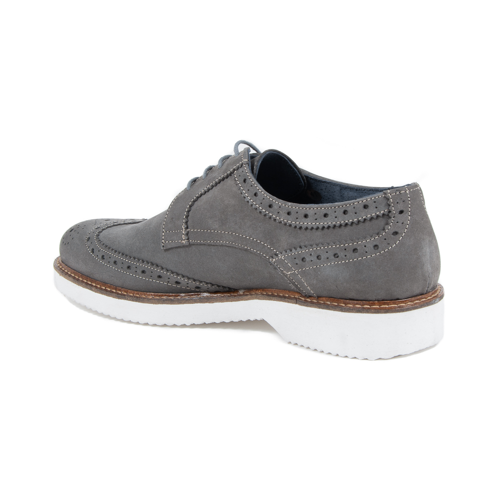 Scarpe brogue da uomo V 1969 Italia Grigio scuro HARRY 5141 NABUK VAR 8