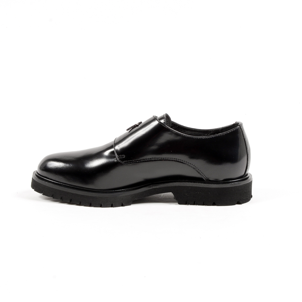Andrew Charles Monk Strap Shoe da donna nero JANIS